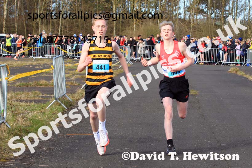Boys and Girls Under-15s 2023 Elswick Harriers Road Relays, Albamarle Barrack Airfield, Ouston, Northumberland. Photo: David T. Hewitson/Sports for All Pics